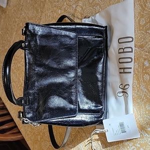 Hobo Meter black leather crossbody top handle like new